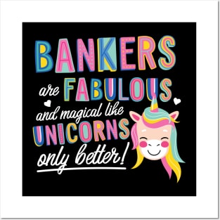 Bankers are like Unicorns Gift Idea Posters and Art